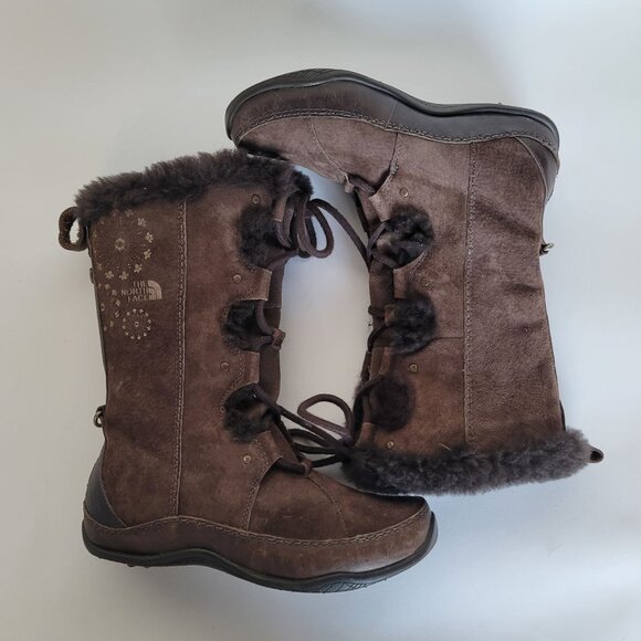 The North Face Abby III Waterproof Suede Leather Winter Boots. Size US 6/EU 37 - Picture 3 of 12